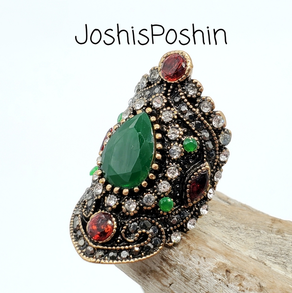 18k gold vintage boho turkish gypsy ring